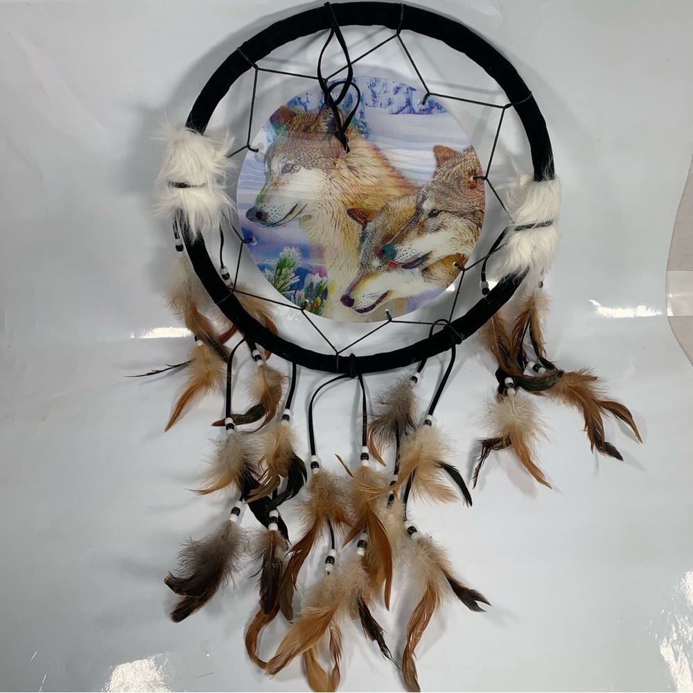 Dream Catcher Wolf Accent 13inch